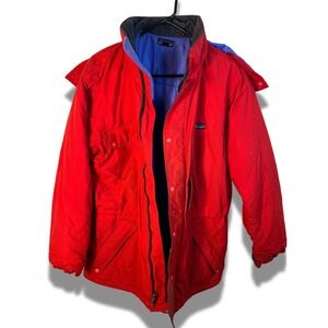 Vintage Patagonia Insulated Alpine Parka Jacket Red Blue Men's M Made Hong Kong